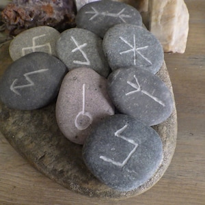 Medieval Runes for Healing and Magick, hand crafted etched, made to order, blessed for the buyer. Witches healing runes, goddess runes.