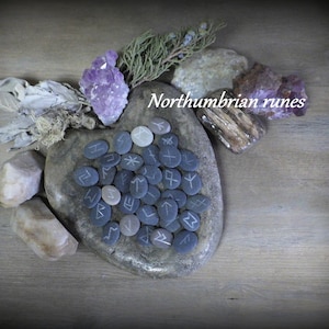 Hand crafted, Anglo-northumbrian runes, of the Jotnir, set of 33. Odin&#39;s runes, Viking runes, oracle/Germanic/Norse Made to order.