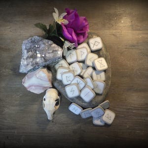 Hand crafted Elder Futhark runes, made to order, blessed for the buyer. Odin runes, Viking, Norse, wicca, divination, magick