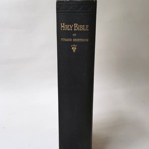 Holy Bible in Pitmans Shorthand (1891) KJV Antique Victorian Pitmans Shorthand Scarce Edition
