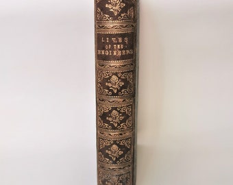 Lives of the Engineers: Locomotive (1879) Smiles, Prize Binding Brown and Gold Illustrated Locomotive Engineer Collectable Book
