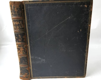 Churchman's Family Bible (c. 1870s) Illustrated Tract Society Rare Antique Victorian Holy Bible
