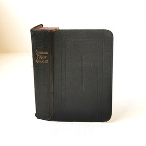 Common Prayer & Hymns (1886)  Antique Decorative Black and Gold Prayer Book