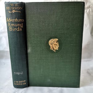 Adventures Among Birds (1923) Hudson, First Limited Edition Decorative Antique Book