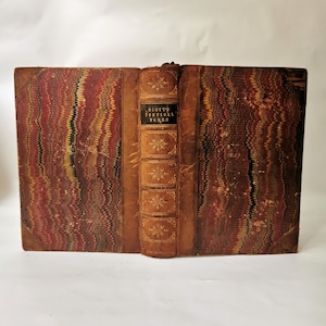 Scott's Poetical Works (1868) Sir Walter Scott, livre de poésie antique relié en cuir marbré décoratif