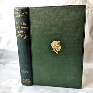 Birds in Town and Village (1923) Hudson, RARE First Limited Edition Decorative Antique Book