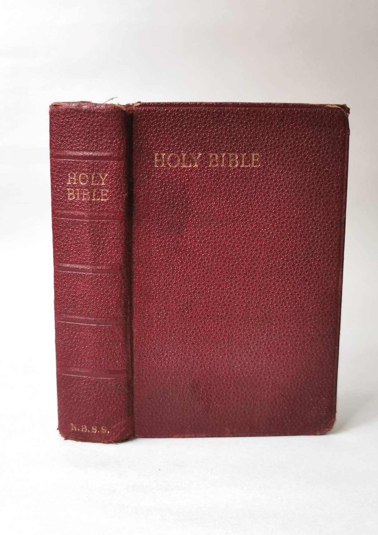 ヴィンテージの聖書◆『Holy Bible』◆ ヴィンテージ聖書（1940 年代）赤と金箔のポケット聖書