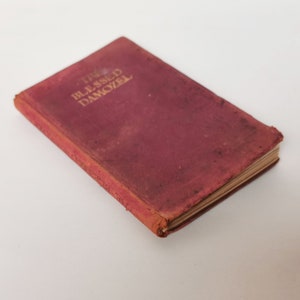 The Blessed Damozel (c. 1900's) Rossetti, Rare Miniature Leather-bound Antique Poetry Book