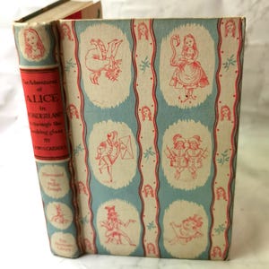 Alice in Wonderland & Through the Looking Glass (c. 1949) Lewis Carroll Philip Gough Illustrated Vintage Collectable Book