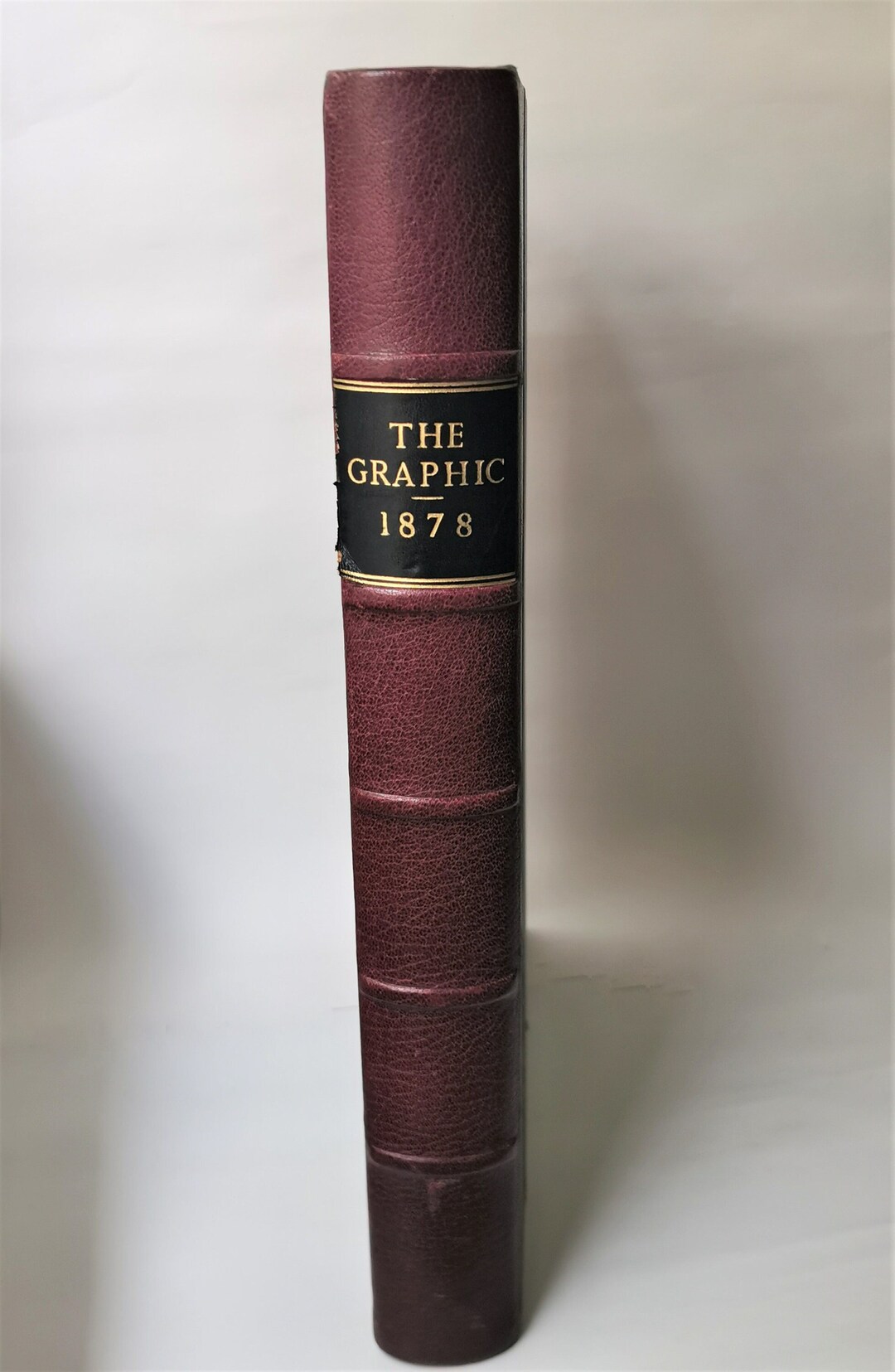 The Graphic 1878, Leather Fine Binding Antique an Illustrated Weekly