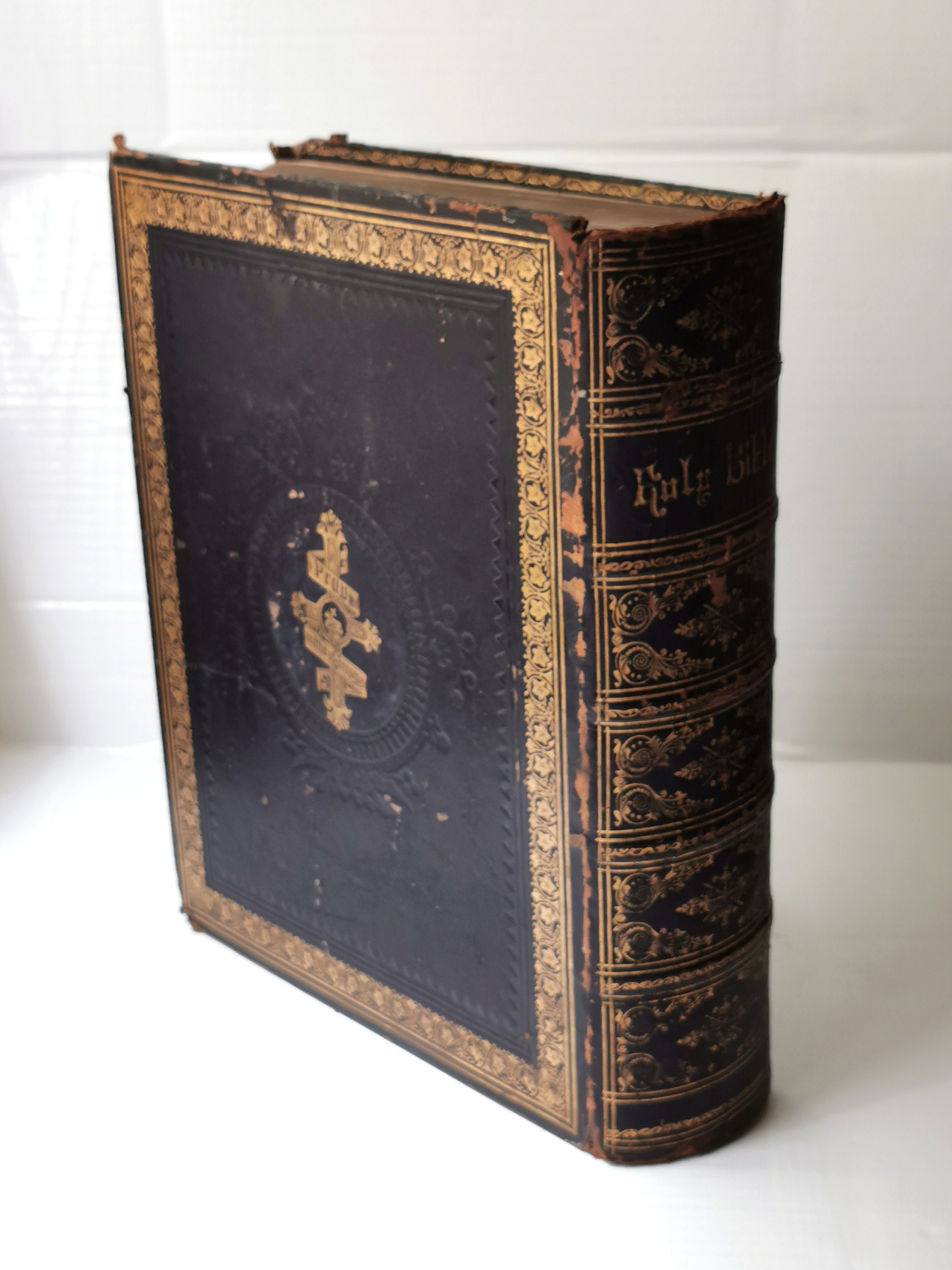Antique Holy Bible (1870s) Brown's Self Interpreting Family