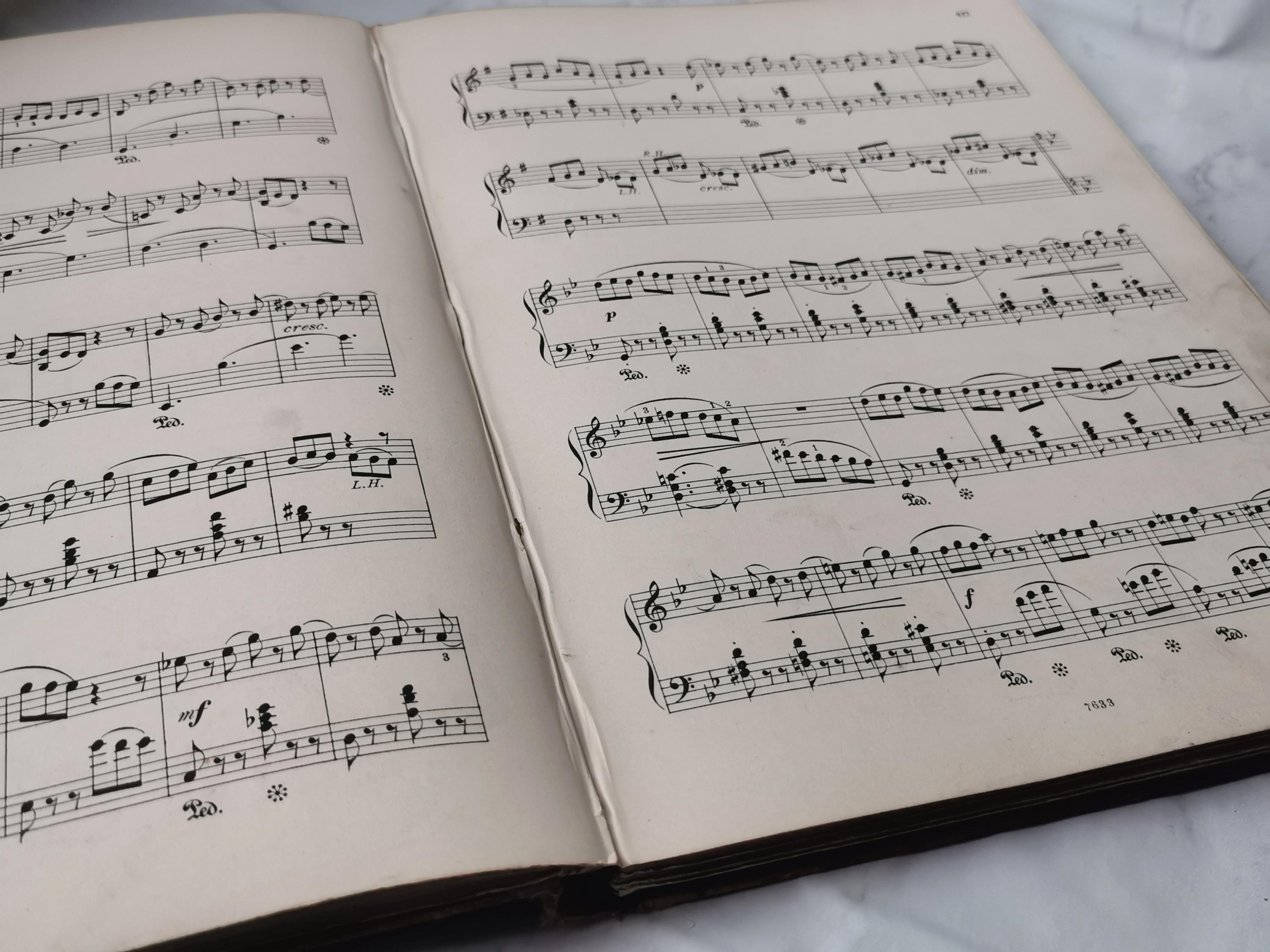 アウグナーの19世紀ピアノ曲集（1880年代頃） 希少なピアノ楽譜集（2巻