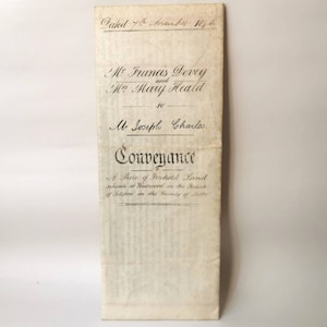 Antique Vellum Indenture (1874) Westwood Nottinghamshire, Heald and Charles Antique Signed Wax Seal Freehold Deed
