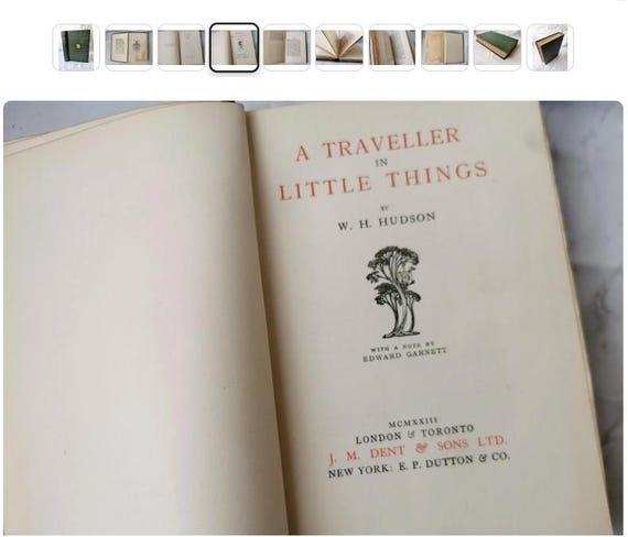 W. H. Hudson Book Collection, Rare Limited First Edition