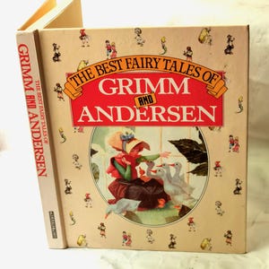 Best Fairy Tales of Grimm and Andersen (1986) Large Illustrated Vintage Fairy Tales Story Book
