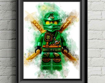 Lego Watercolor Etsy