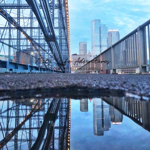 Smithfield Street Bridge Sidewalk Reflection Photo | Pittsburgh Print