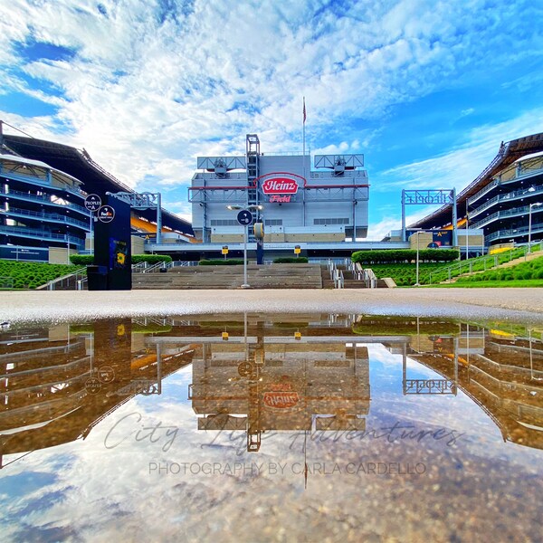 Heinz Field Football Stadium Blue Sky Reflection Photography | Pittsburgh Print