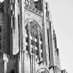 Cathedral Of Learning Close Up Black and White | University of Pittsburgh Print