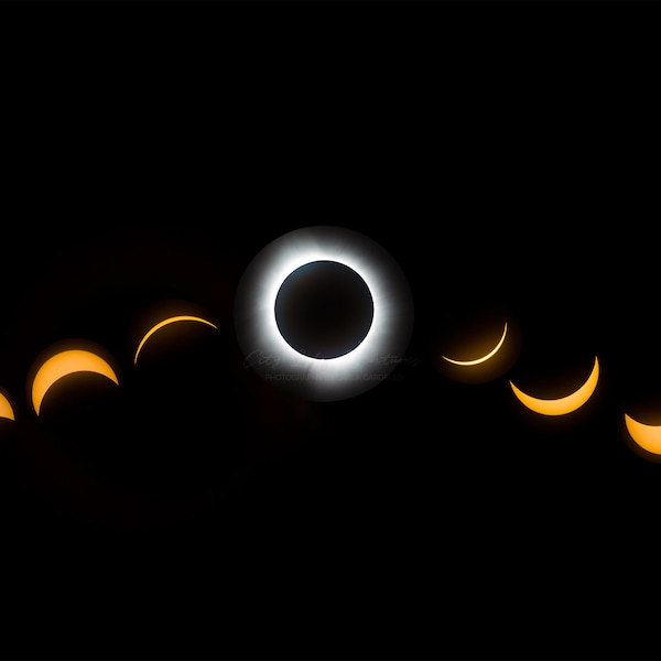 Phases of 2024 Solar Eclipse | Space Photography