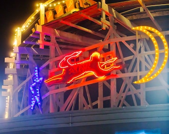 Kennywood Jack Rabbit Roller Coaster At Night Photo | Pittsburgh Print
