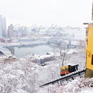 Monongahela Incline In Winter Print | Pittsburgh Photo