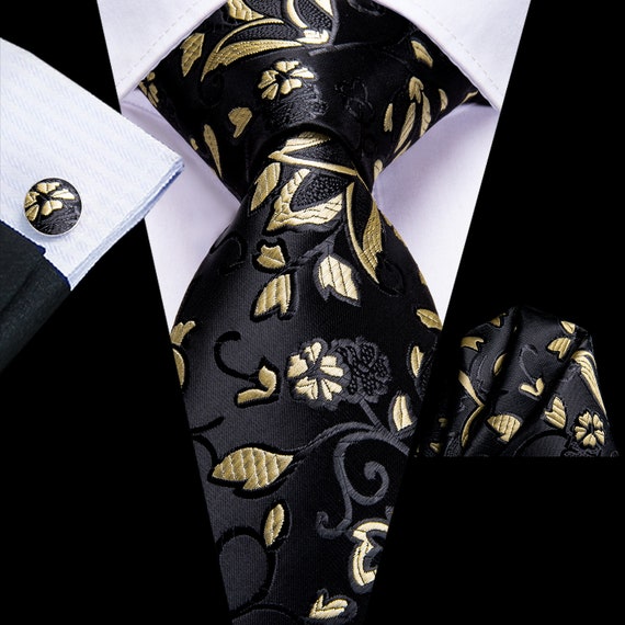 Hi Tie Msg Me the Color and Pattern Mens Tie Black Gold Red - Etsy