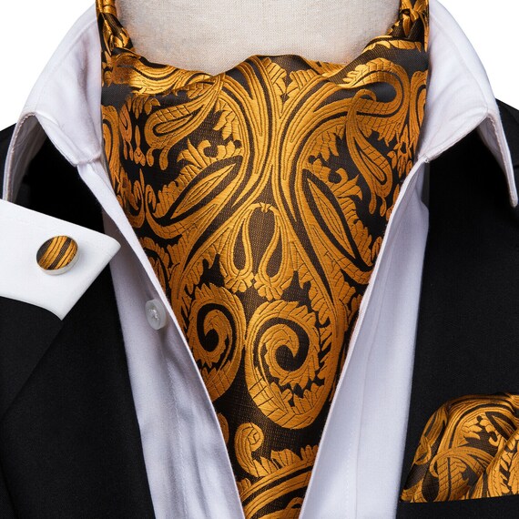 Mens Ascots Silk Paisley Jacquard Cravat Pocket Square - Etsy