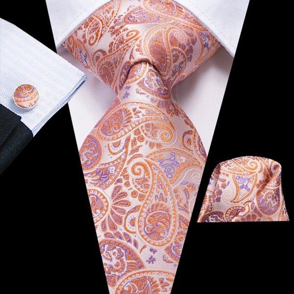 Coral Mens Tie Etsy