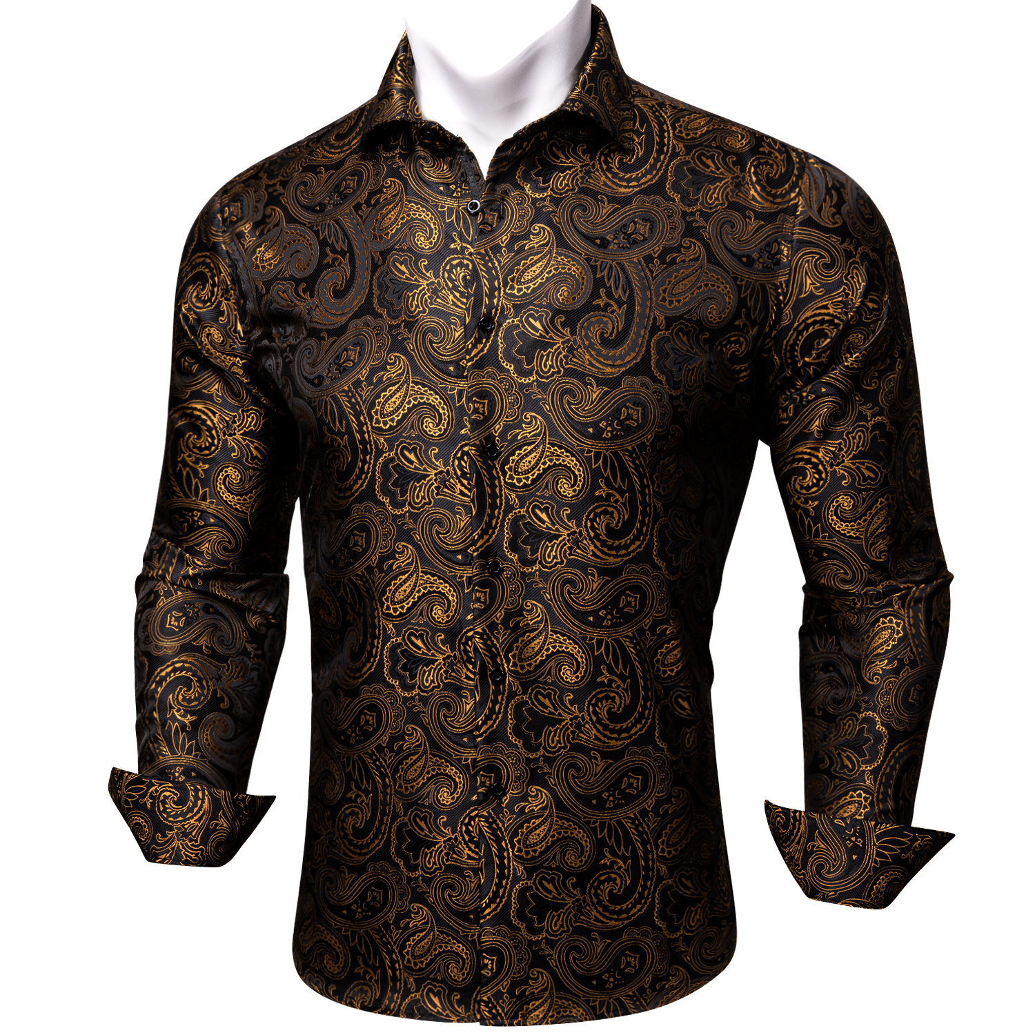 Black And Gold Dress Shirt