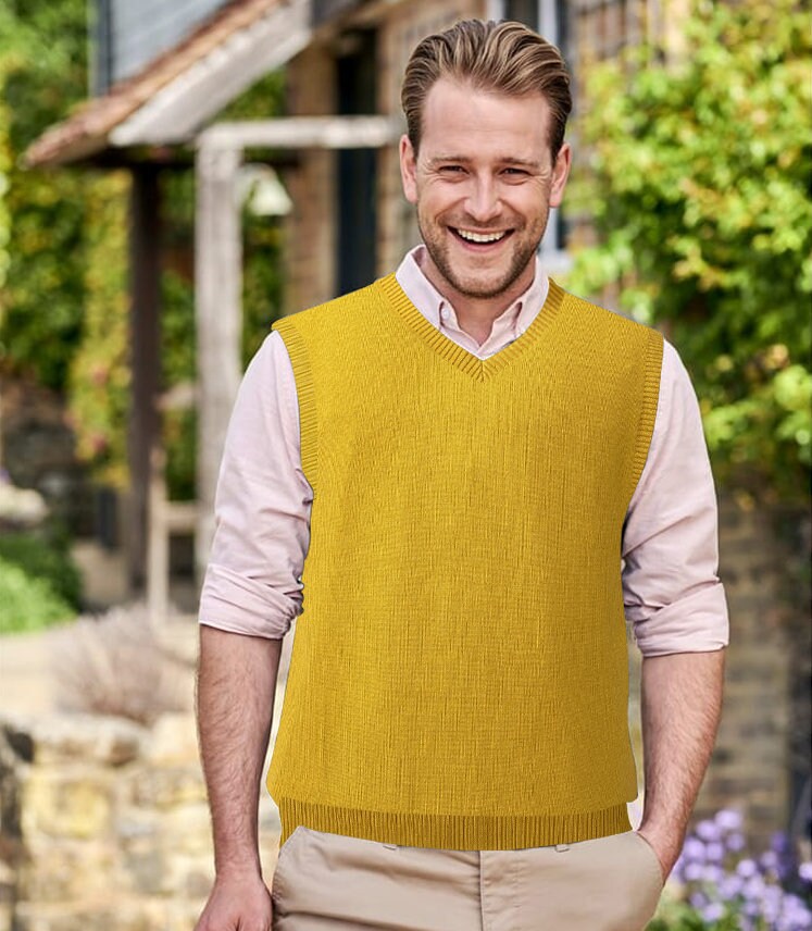 Mustard Sweater Vest - Etsy