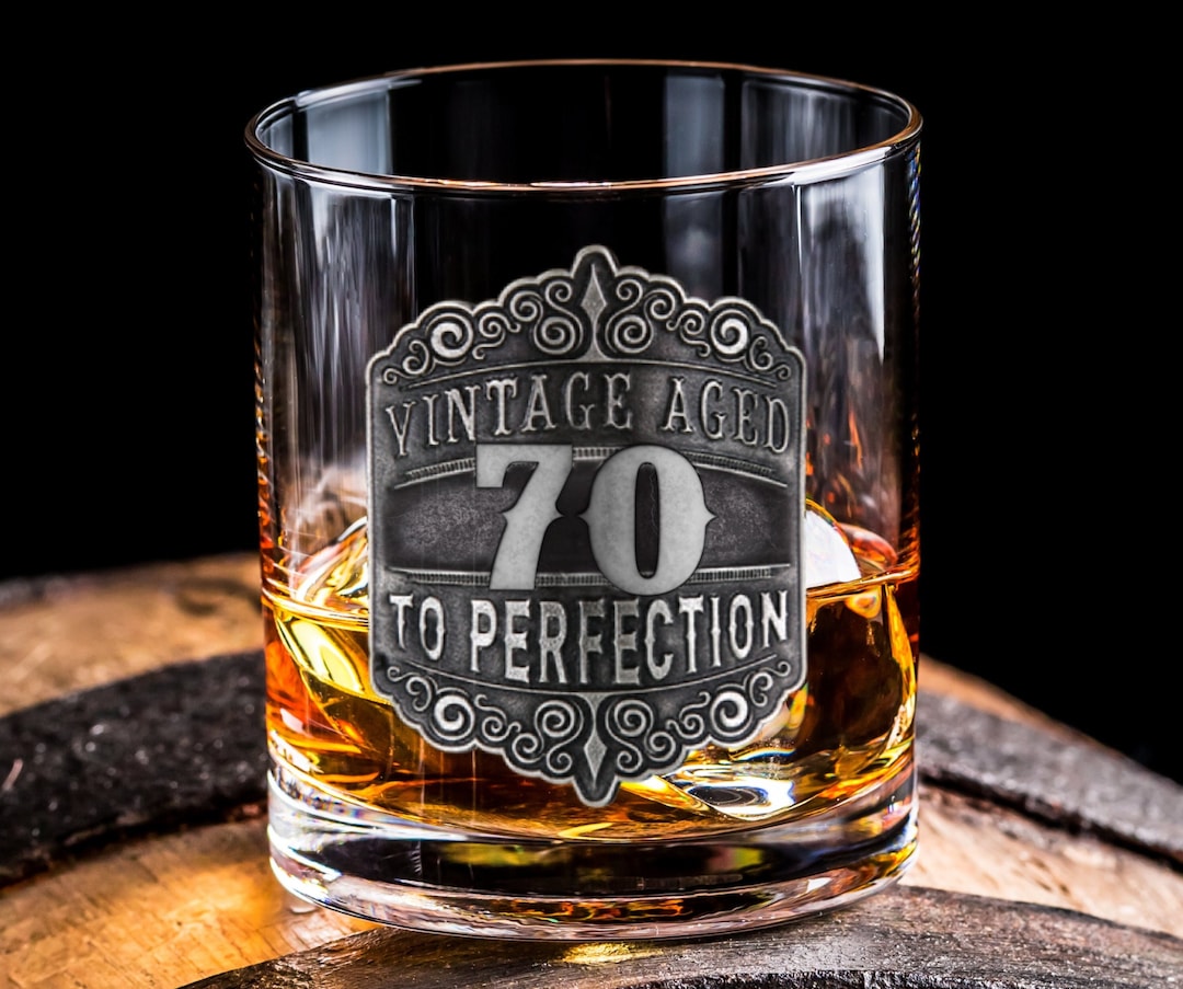 70th Birthday Gift Idea for Men or Women Whisky & Spirits Glass With — free download