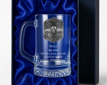 thumbnail image 2 of 21st Birthday Beer Glass Tankard For Him – Awesome BG-UV-12 – Personalised Available 2 of 4