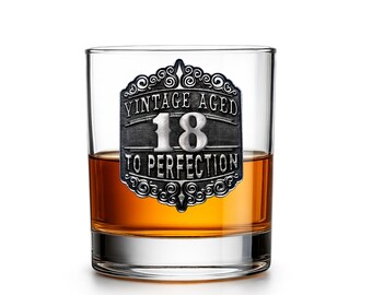Personalised Pewter Feature Whisky Glass, Birthday Gift Idea For Men or Women, Engraved Whiskey Spiced Rum Vodka Spirits Any Drink Tumbler