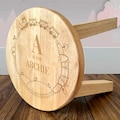 Personalised Engraved Boy Alphabet Wooden Stool | Train Design| Gift for Son | Nephew | Little Brother | Grandson | 1st Birthday | Godson
