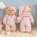 Personalised Pink Teddy Bear – Embroidered Teddies with Name, Baby Girl Gift, Baby Shower Present, Christening Keepsake, Custom Soft Toy
