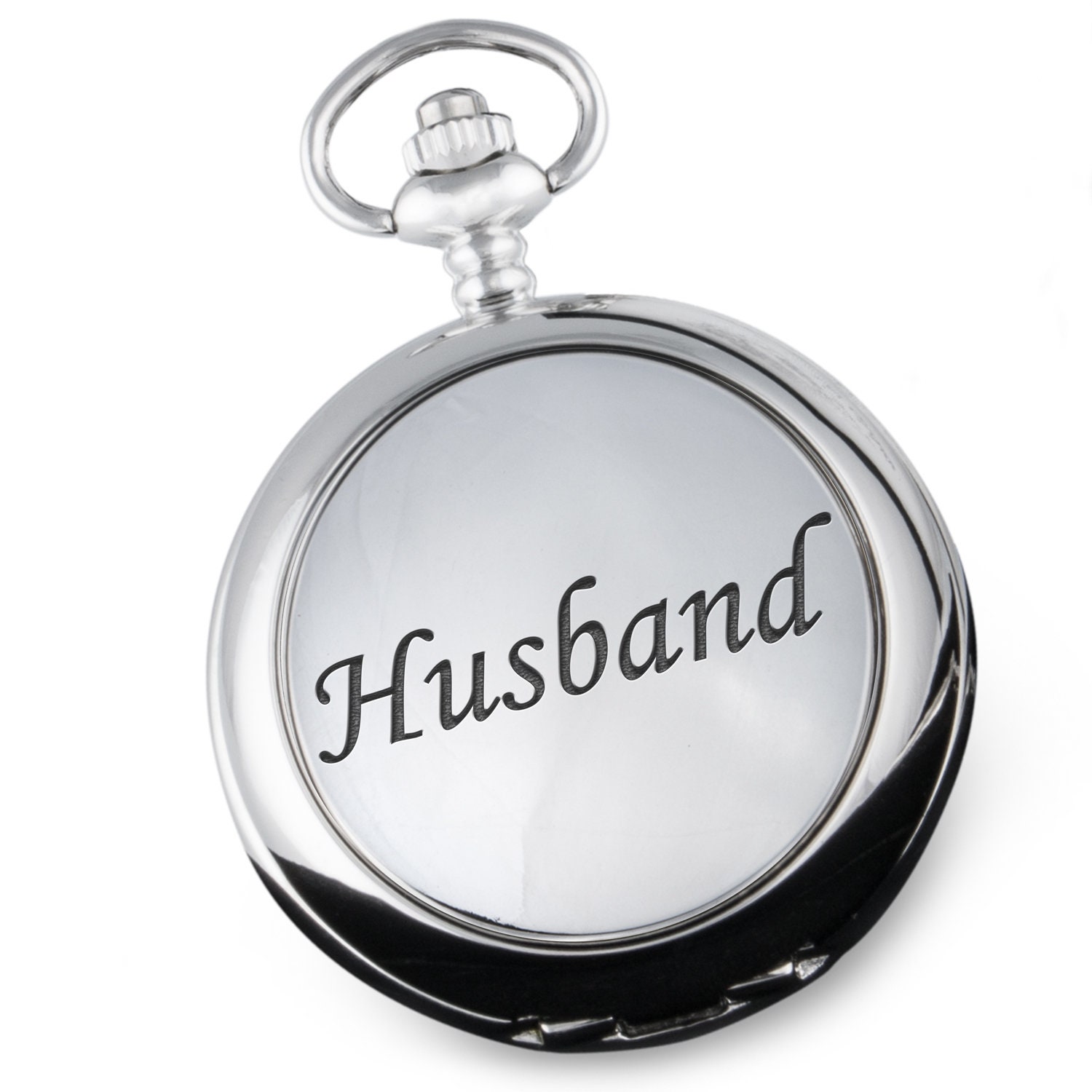 Engraved Quality Pocket Watch Husband Feature Case Front in a Etsy