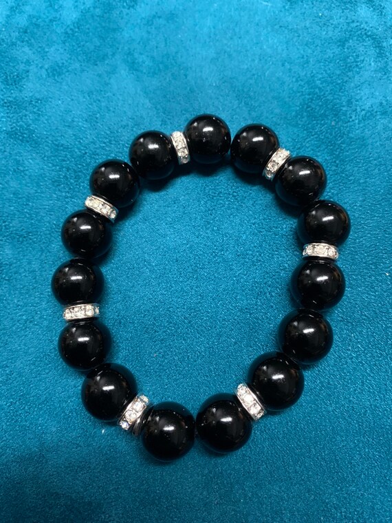 Two never worn statement stretch bracelets featur… - image 2