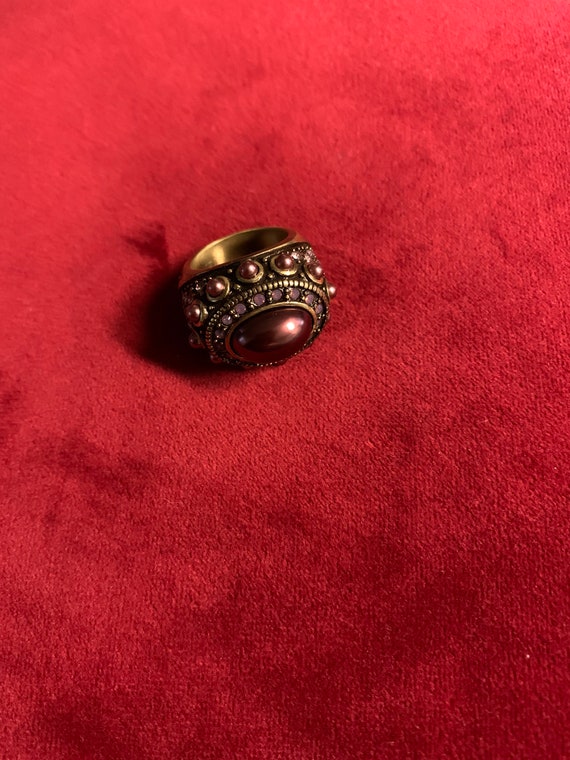 Pretty size 7 signed Heidi Daus statement ring fe… - image 3