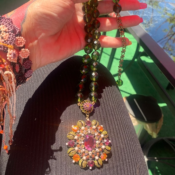 Stunning retired Heidi Daus statement, necklace f… - image 3