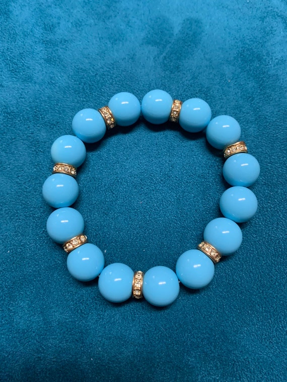 Two never worn statement stretch bracelets featur… - image 7