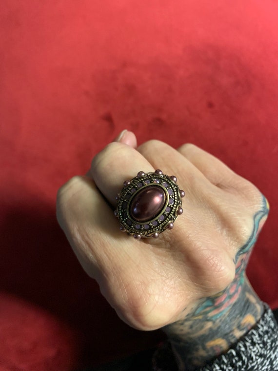 Pretty size 7 signed Heidi Daus statement ring fe… - image 6