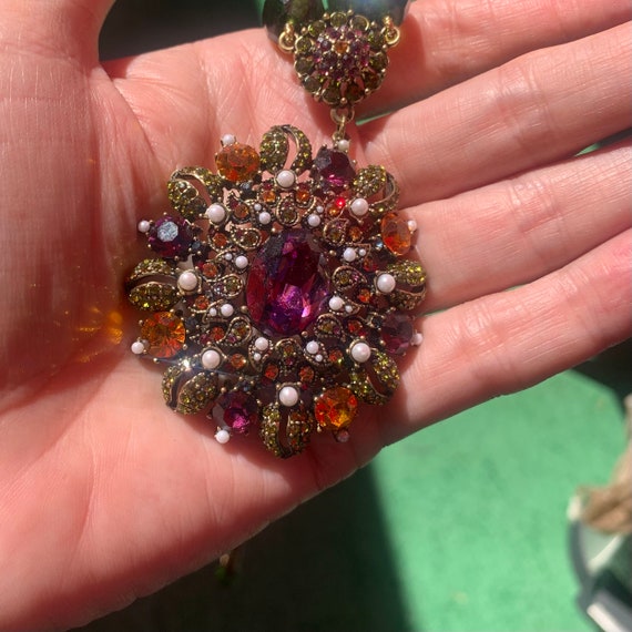 Stunning retired Heidi Daus statement, necklace f… - image 2