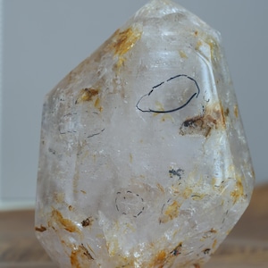 5&#39;&#39;, 4 Moving bubbles, Polished polygonal crystal, Natural enhydro quartz, Enhydro crystal, Enhydro diamond, Crystal gift,#217