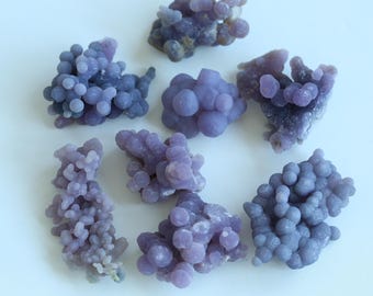 Grappes d'agate raisin pourpre naturelle, spécimen de cristal, n° 1826
