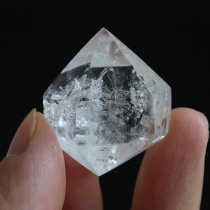 2 Moving bubbles, Polished enhydro crystal, Natural enhydro quartz DT, Enhydro crystal, Enhydro diamond, Crystal gift,#414