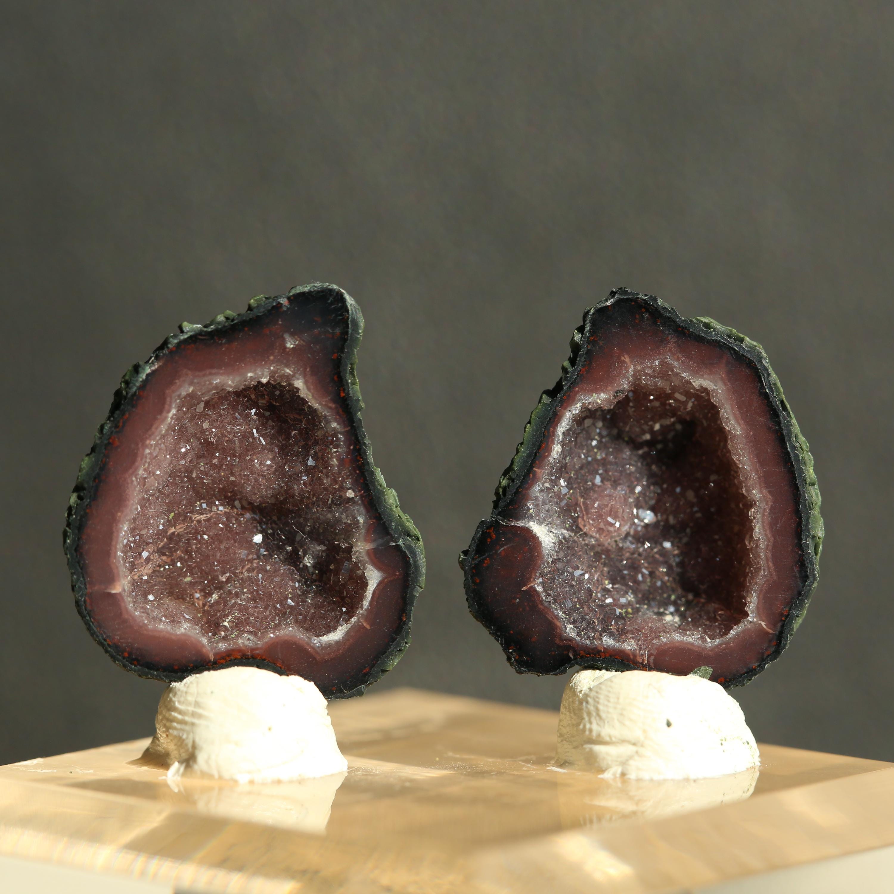 Natural Tabasco Agate Geode Pair, Mini Crystal Druzy （mexico） - Etsy