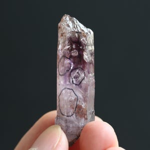 6 bewegliche Blasen, roher Amethystquarz, natürliche Amethystquarzspitze, Kristallgeschenk, #223