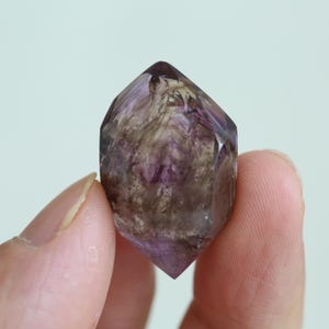 Natürlicher Super 7 Quarz, Polierte Super Seven Quarz Spitze, Amethyst Quarz Spitze, Kristall Geschenk, #421