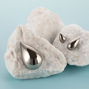 Tropfen Porzellan Brosche - Porzellan Brosche - Brosche Platin - Tropfen Brosche - Keramik Brosche Schmuck - Keramik Brosche handgefertigt